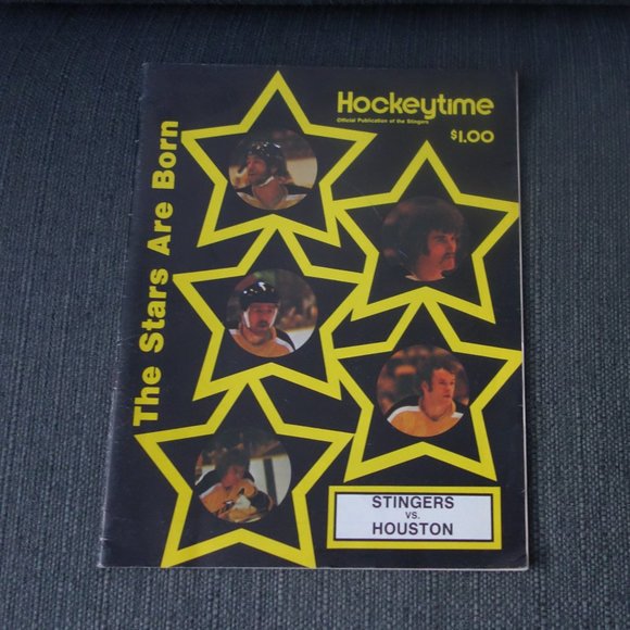 Vintage Hockeytime Cincinnati Stingers vs Houston Aeros Program November 30 1977 - Picture 1 of 15